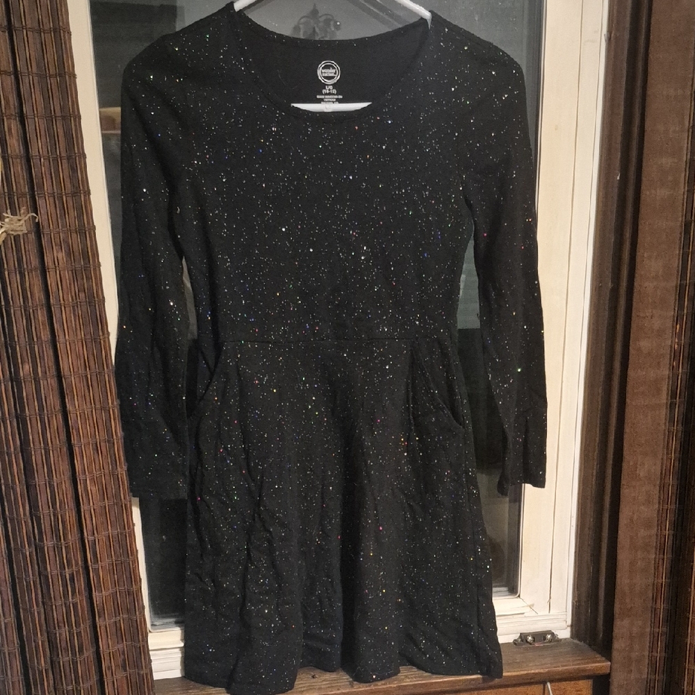 Wonder Nation Glittery Black Kids Dress